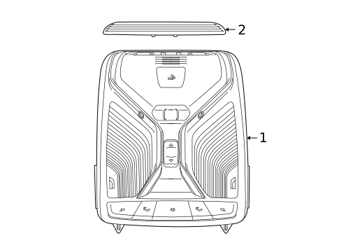 Overhead Console for 2023 BMW 330i #1