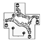 4K0505235AS - Suspension: Suspension Cross-member for Audi: A6 allroad, A6 Quattro, A7 Sportback, RS6 Avant, S6, S7 Sportback Image