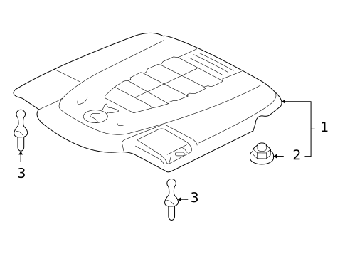 Engine Appearance Cover for 2012 Lexus LS460 #0
