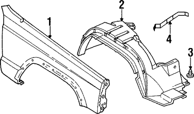 55175896AE - Body: Fender Splash Shield for Mopar Image