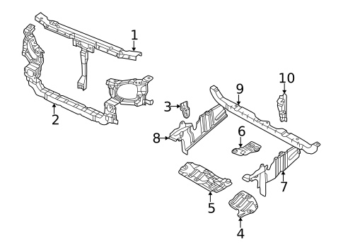 Radiator Support for 2004 Hyundai Sonata #0