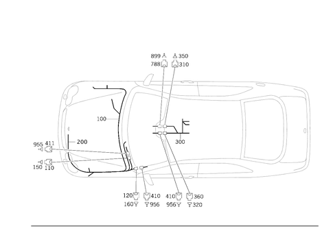 Cable Harness for Air Conditioner and Headlamp Cleaning System for 2005 Mercedes-Benz CLK500 #0