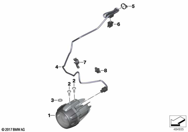 63178559207 - Protection: Led Auxiliary Headlight "Nano" for BMW-Motorrad Image