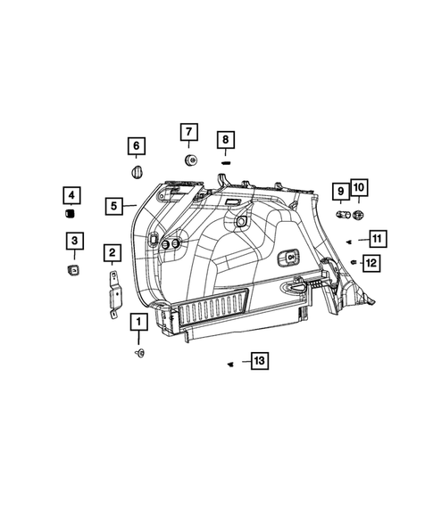 Panels - Moldings - Scuff Plates, Pillar, Cowl, 1/4 Panel Trim and Cargo Covers for 2023 Jeep Cherokee #1