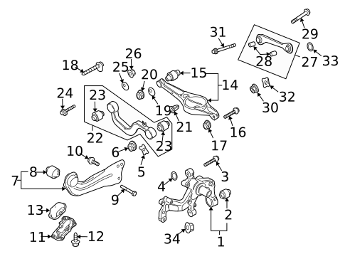 Rear Suspension for 2017 Audi Q3 #0
