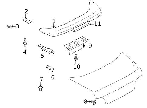 Spoiler for 1996 Subaru Impreza #0