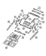 68298619AC - Body Sheet Metal Except Doors: Front Floor Pan Rail, Left for Jeep: Wrangler Image