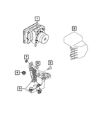 68628987AA - : Anti-lock Brake Module Bracket for Mopar Image