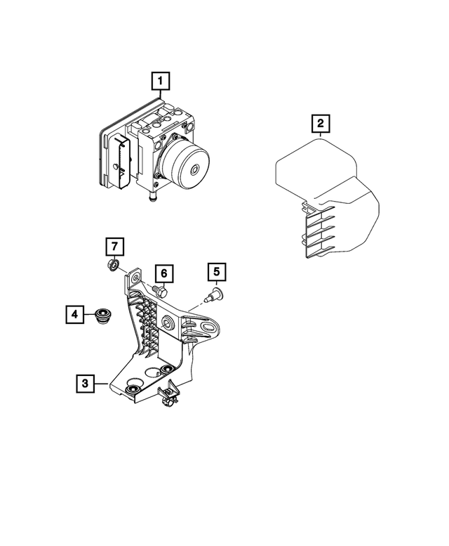 68312481AA - Brakes: Abs Cover for Dodge: Hornet | Fiat: 500X | Jeep: Renegade Image