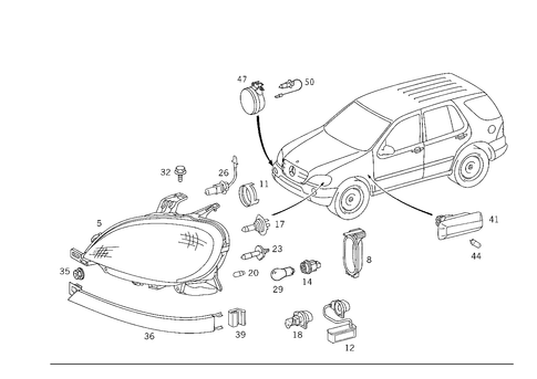 Front Illumination for 2002 Mercedes-Benz ML55 AMG #0