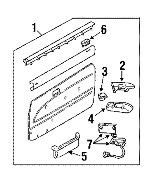 Interior Trim - Door for 1995 Toyota Pickup #0