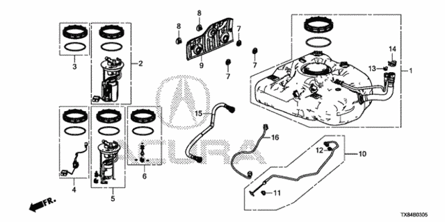 Fuel Tank for 2013 Acura ILX #0