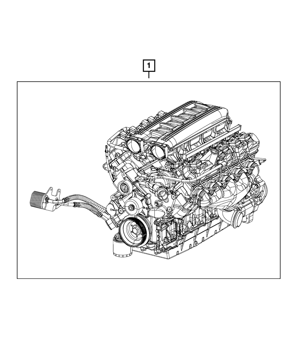 2013-2017 SRT Viper Long Block Engine 68257793AE | Mopar