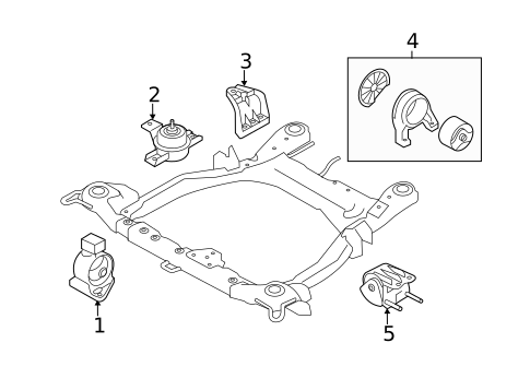 Engine & Trans Mounting for 2011 Kia Sorento #0