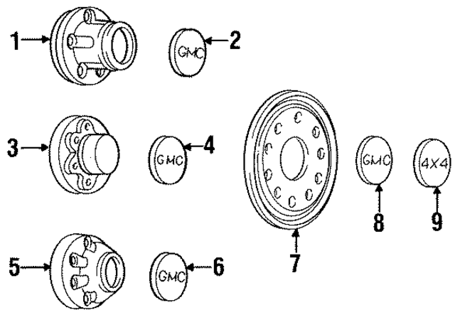 15693435 - Suspension: Center Cap for GM Image