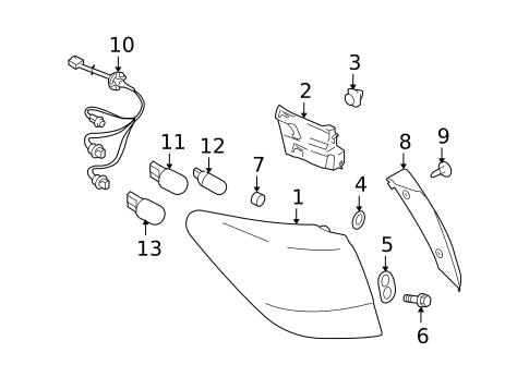 Tail Lamps for 2010 Subaru Outback #0