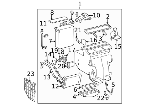 Evaporator & Heater Components for 2000 Toyota Solara #0