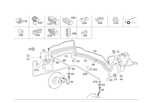 Brake Lines for 2006 Mercedes-Benz CLS55 AMG #0