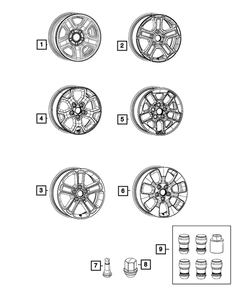 Wheels, Tires and Hardware for 2018 Jeep Wrangler #0