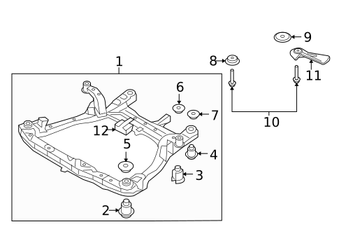 Suspension Mounting for 2006 Hyundai Sonata #0
