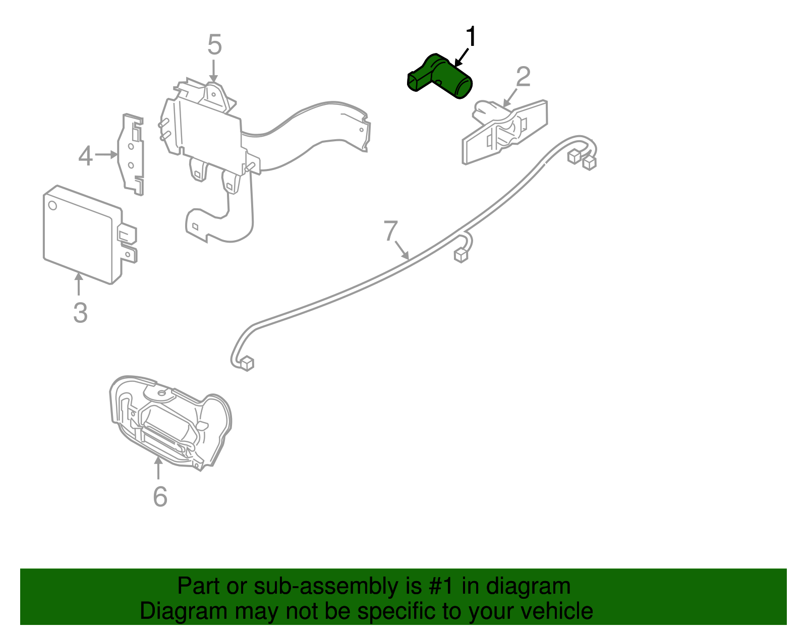 2016-2020 Nissan Park Sensor 28438-5ZA2B | OEM Parts Online