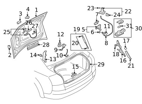 Lid & Components for 2004 Audi A4 Quattro #3