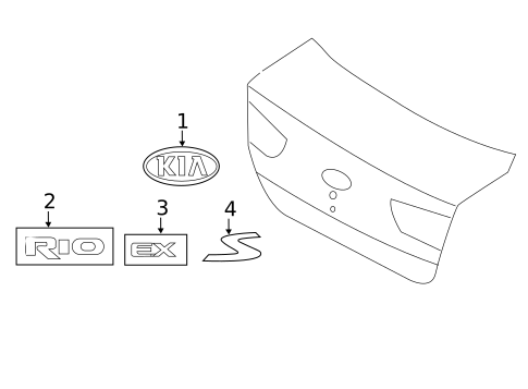 Exterior Trim - Trunk for 2020 Kia Rio #0