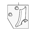 94022XA01DMW - Body: Lower Center Pillar Trim for Subaru: B9 Tribeca, Tribeca Image