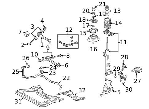 Suspension, Springs & Related Components for 2002 Mercedes-Benz C 230 #0