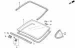 91533SS0000 - Body/Air Conditioning: FASTENER D, WINDSHIELD GLASS for Honda Image image