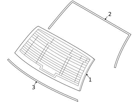 Glass & Hardware - Back for 2005 Kia Amanti #0