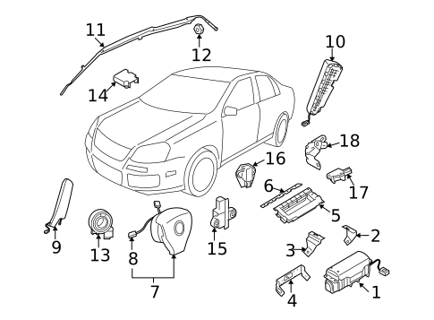 Air Bag Components for 2009 Volkswagen GTI #0