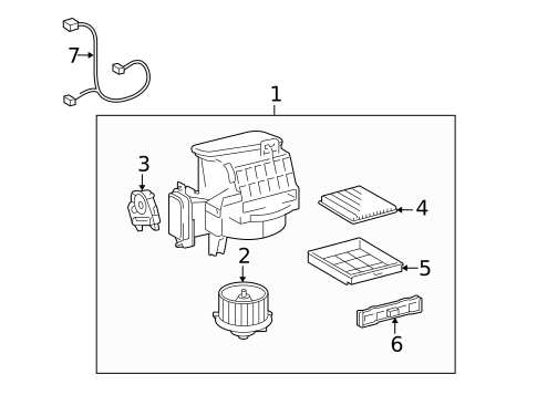 Blower Motor & Fan for 2006 Toyota Highlander #2