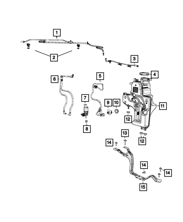 68382730AA - : Windshield Washer Hose for Mopar Image