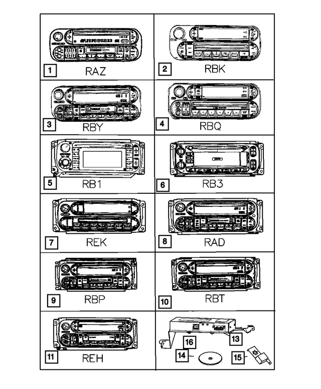 « 5091608AD –  : Am/fm/cassette Avec Cd Radio pour Mopar Image »