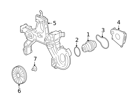 Water Pump & Related Components for 2004 Pontiac Bonneville #0