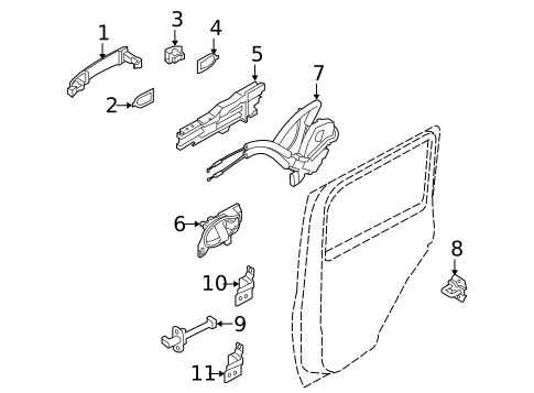 Lock & Hardware for 2012 Nissan Cube #2