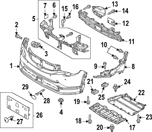 Bumper & Components - Front for 2023 Mazda MX-30 EV #0
