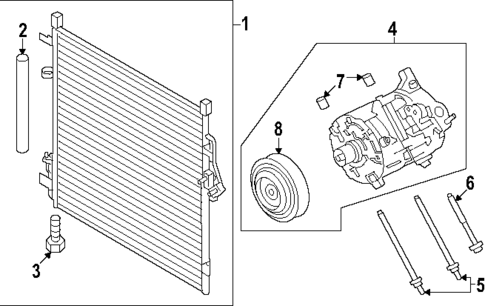 Condenser, Compressor & Lines for 2022 Ford Bronco #0
