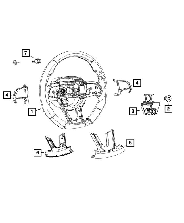 5SQ20JSLAA - Steering: Steering Wheel Bezel for Mopar Image