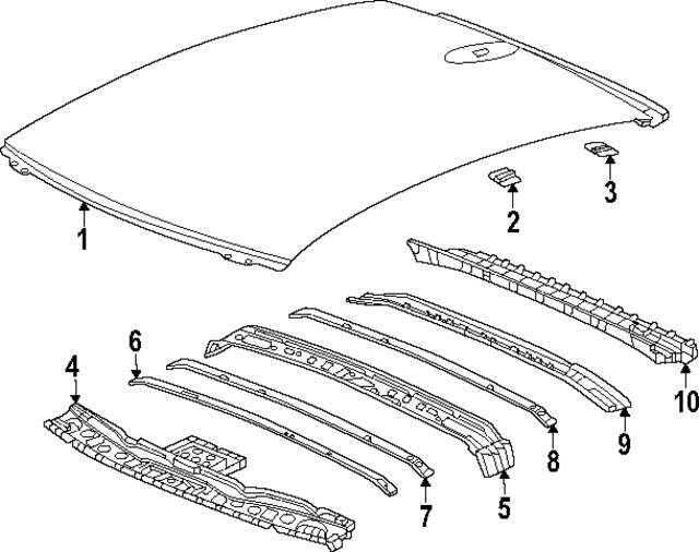 621463S5A00ZZ - : Roof Bow for Acura Image