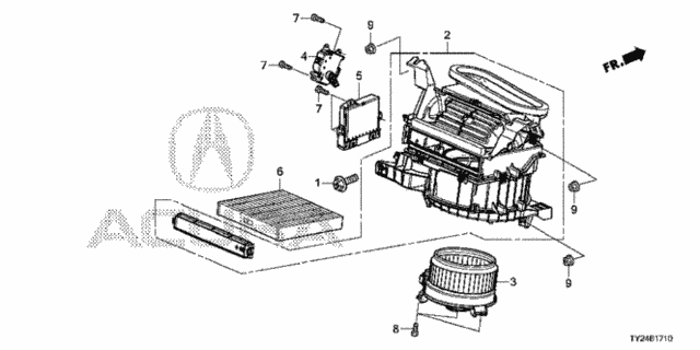 Heater Blower for 2017 Acura RLX #0