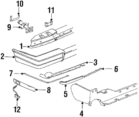 Rear Bumper for 1987 Cadillac Eldorado #0
