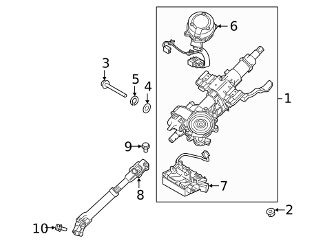 Steering Column Assembly for 2019 Hyundai Veloster #0