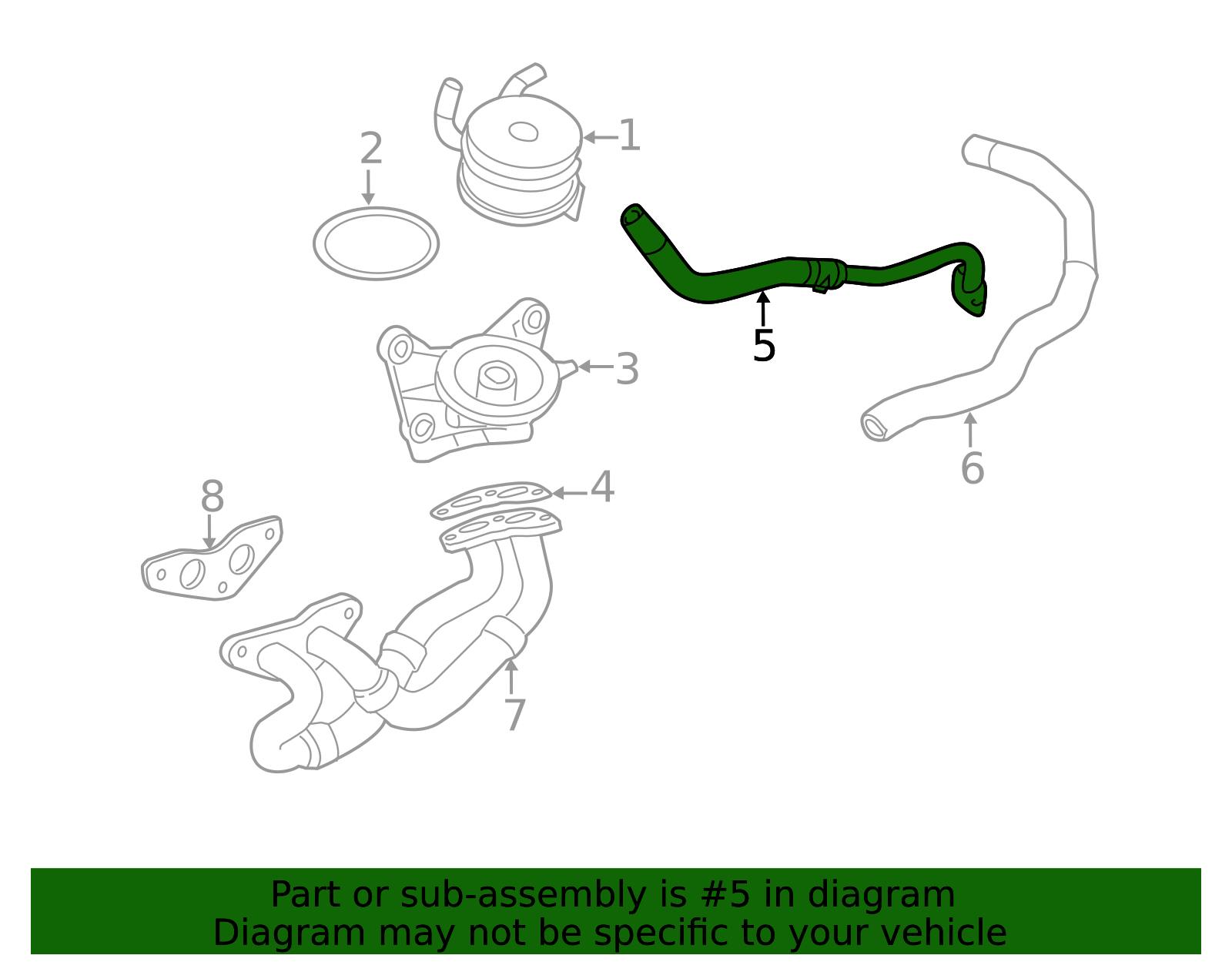 2011-2016 Toyota Highlander Engine Coolant Hose 16206-31090 | Toyota ...