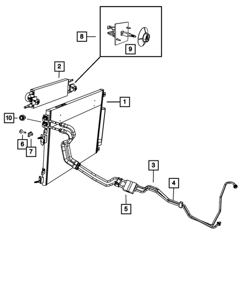 Transmission Oil Cooler, and Lines for 2013 Dodge Challenger #0
