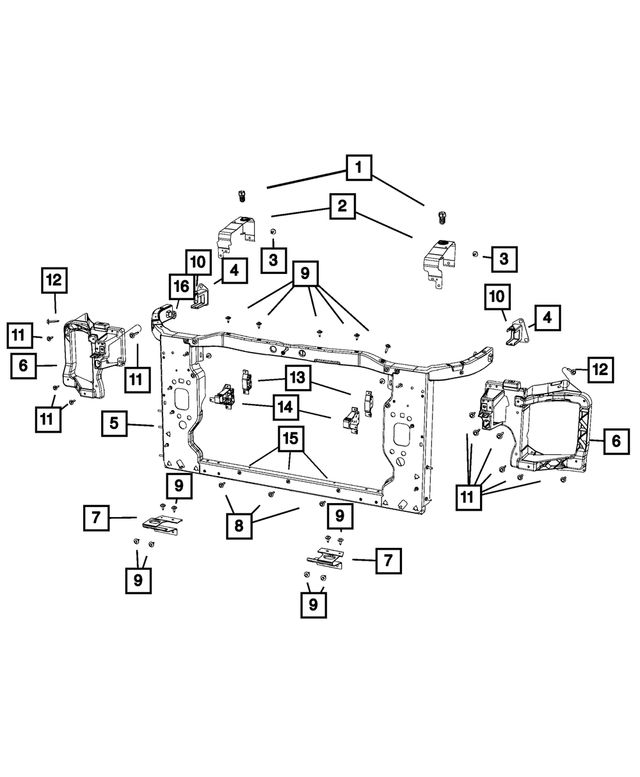 « 68227515AA – Cooling : Fermeture Du Radiateur Support, Côté Gauche pour Mopar Image »