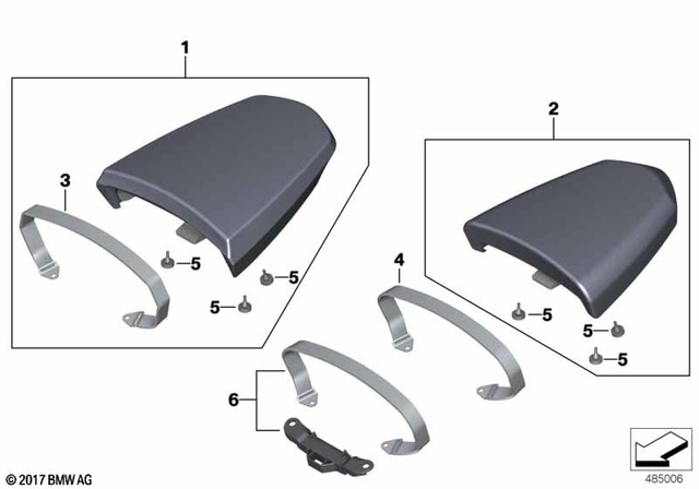 77348394188 - Ergonomics &amp; Comfort: Set Attachment Rider Seat/Passenger.Seat for BMW-Motorrad Image