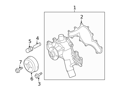 Water Pump & Related Components for 2005 Ford Mustang #0