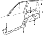 7623161A305ES - : Upper Quarter Trim for Suzuki Image